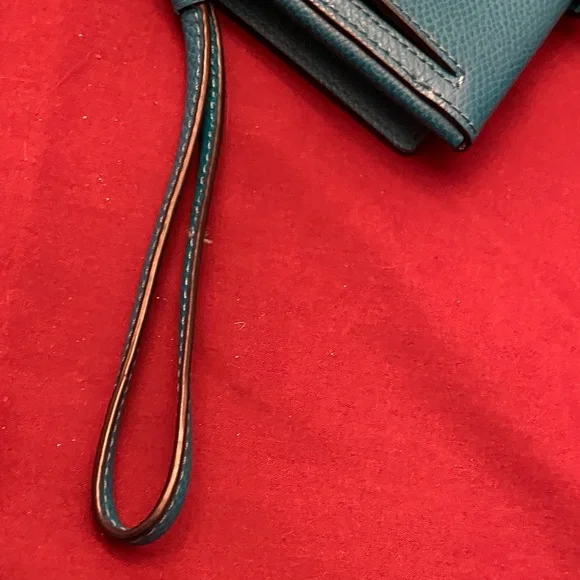 Coach Teal Wristlet Wallet - Picture 6 of 16